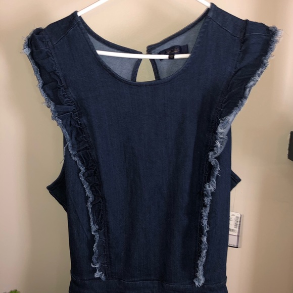 Rachel Roy Dark wash jumpsuit - Picture 2 of 8